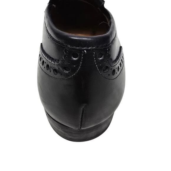 JOHNSTON & MURPHY Aristocraft Kiltie Dress Shoe Loafers 9.5 Black Wingtip Brogue main image 4
